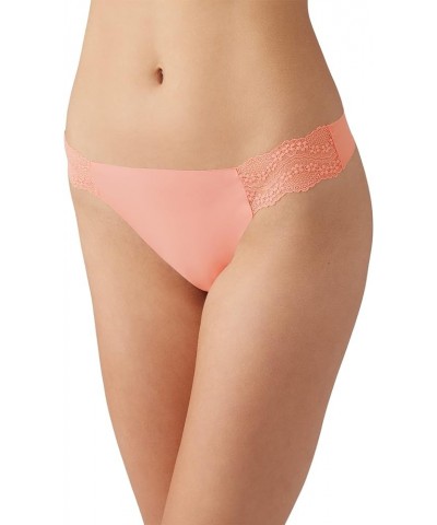 Women's B.Bare Thong Panty Peach Amber $6.52 Lingerie