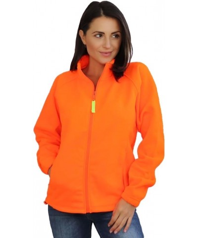 Womens Semi-Fitted Blaze Orange Full Zip 12 Oz. Fleece Jacket Orange $27.50 Jackets