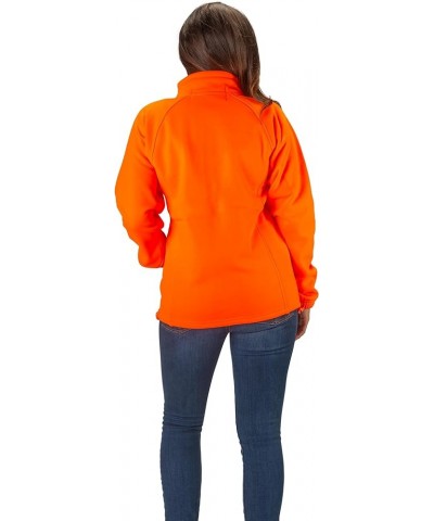 Womens Semi-Fitted Blaze Orange Full Zip 12 Oz. Fleece Jacket Orange $27.50 Jackets