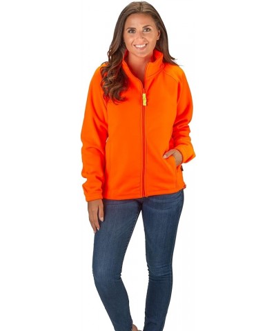 Womens Semi-Fitted Blaze Orange Full Zip 12 Oz. Fleece Jacket Orange $27.50 Jackets