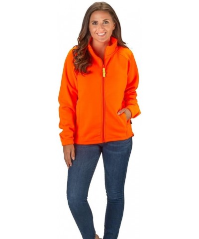 Womens Semi-Fitted Blaze Orange Full Zip 12 Oz. Fleece Jacket Orange $27.50 Jackets