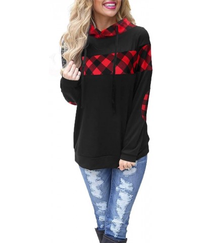 Women's Color Block Plaid Shirt Crewneck Sweatshirt Elbow Patches Pullover Sweatshirt Top Muticolor $17.91 Hoodies & Sweatshirts