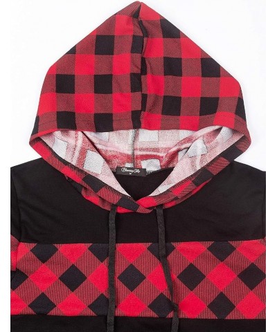 Women's Color Block Plaid Shirt Crewneck Sweatshirt Elbow Patches Pullover Sweatshirt Top Muticolor $17.91 Hoodies & Sweatshirts