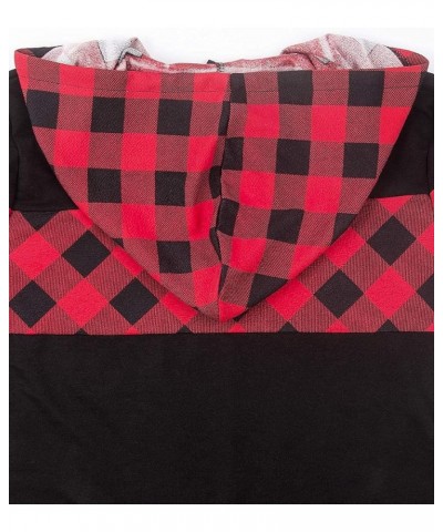 Women's Color Block Plaid Shirt Crewneck Sweatshirt Elbow Patches Pullover Sweatshirt Top Muticolor $17.91 Hoodies & Sweatshirts