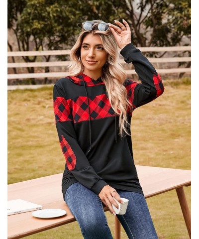 Women's Color Block Plaid Shirt Crewneck Sweatshirt Elbow Patches Pullover Sweatshirt Top Muticolor $17.91 Hoodies & Sweatshirts