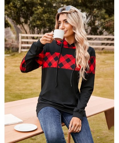 Women's Color Block Plaid Shirt Crewneck Sweatshirt Elbow Patches Pullover Sweatshirt Top Muticolor $17.91 Hoodies & Sweatshirts