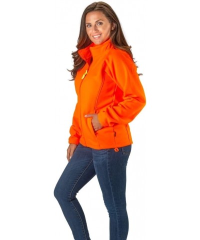 Womens Semi-Fitted Blaze Orange Full Zip 12 Oz. Fleece Jacket Orange $27.50 Jackets