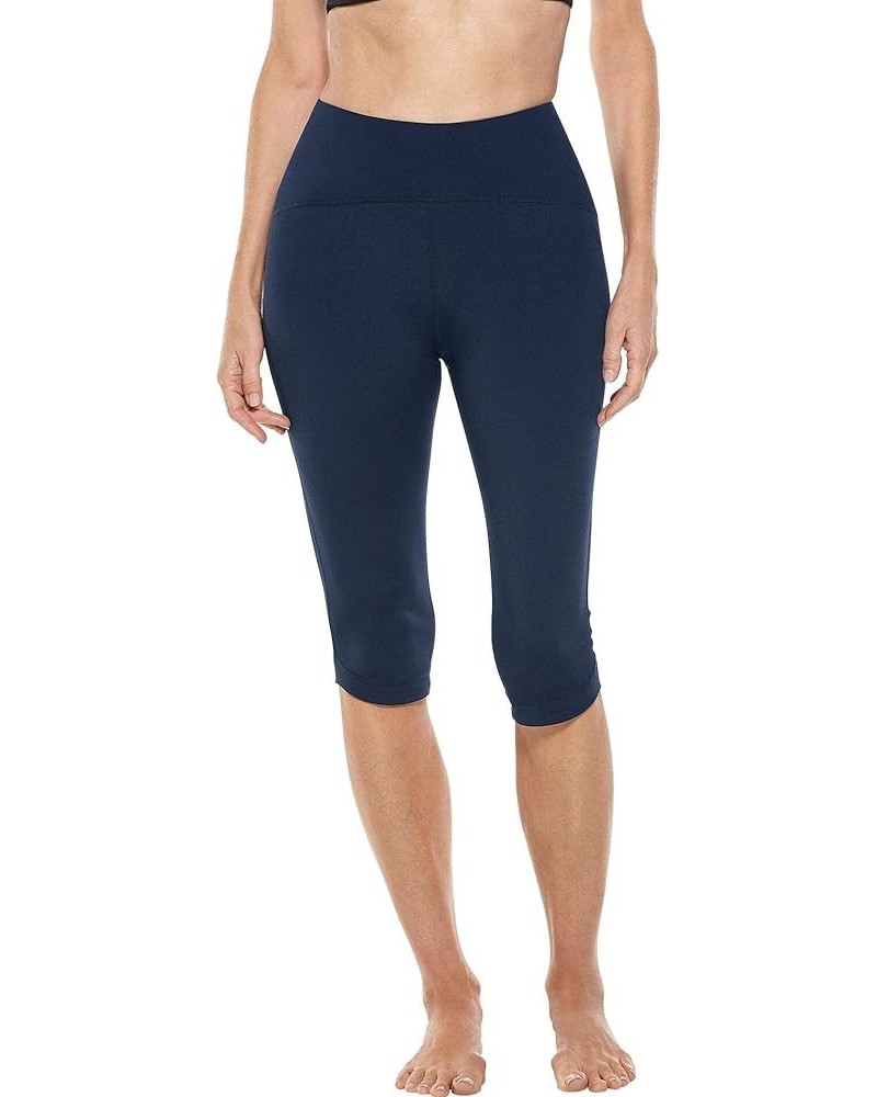 UPF 50+ Women's Tulip Swim Capris - Sun Protective Navy $31.32 Swimsuits