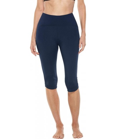 UPF 50+ Women's Tulip Swim Capris - Sun Protective Navy $31.32 Swimsuits