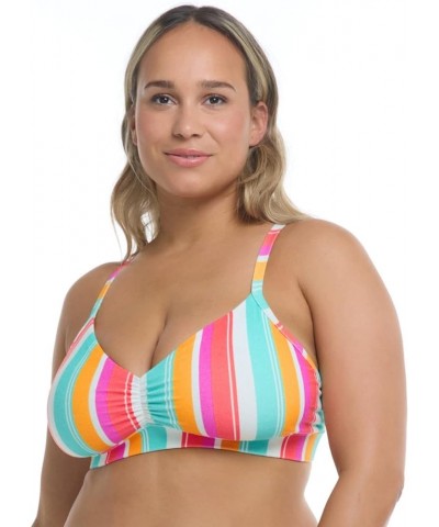 Women's Drew Bikini Top Swimsuit with Adjustable Tie Back Firenze Stripe $17.78 Swimsuits