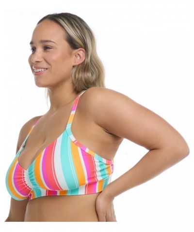 Women's Drew Bikini Top Swimsuit with Adjustable Tie Back Firenze Stripe $17.78 Swimsuits