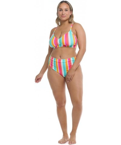 Women's Drew Bikini Top Swimsuit with Adjustable Tie Back Firenze Stripe $17.78 Swimsuits