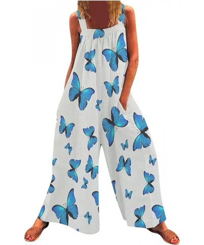 Women's Jumpsuits Boho Floral Print Casual Summer Wide Leg Jumpsuits Overalls Rompers A-l3 $18.69 Overalls