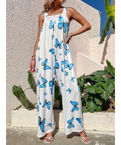 Women's Jumpsuits Boho Floral Print Casual Summer Wide Leg Jumpsuits Overalls Rompers A-l3 $18.69 Overalls