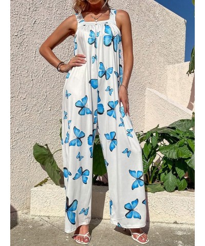 Women's Jumpsuits Boho Floral Print Casual Summer Wide Leg Jumpsuits Overalls Rompers A-l3 $18.69 Overalls