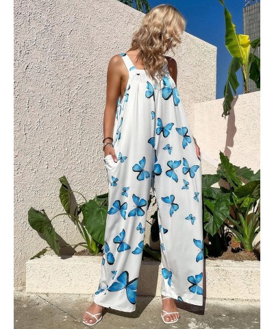 Women's Jumpsuits Boho Floral Print Casual Summer Wide Leg Jumpsuits Overalls Rompers A-l3 $18.69 Overalls