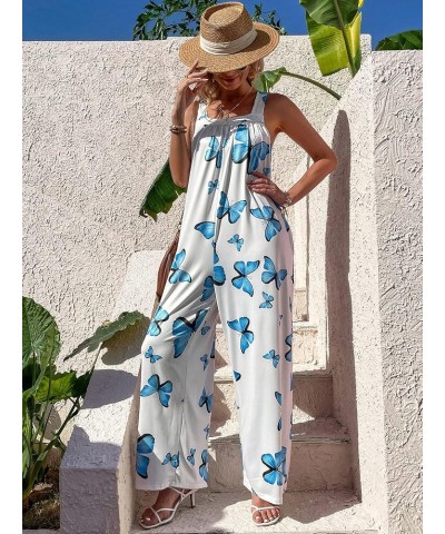 Women's Jumpsuits Boho Floral Print Casual Summer Wide Leg Jumpsuits Overalls Rompers A-l3 $18.69 Overalls