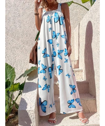 Women's Jumpsuits Boho Floral Print Casual Summer Wide Leg Jumpsuits Overalls Rompers A-l3 $18.69 Overalls