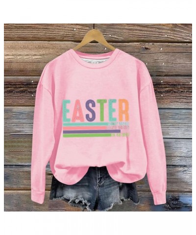 Lucky Mama Sweatshirt Women St. Patrick's Day Sweatshirts Spring Fall Long Sleeve Sweatshirt Tops Easter2-pink $11.39 Hoodies...