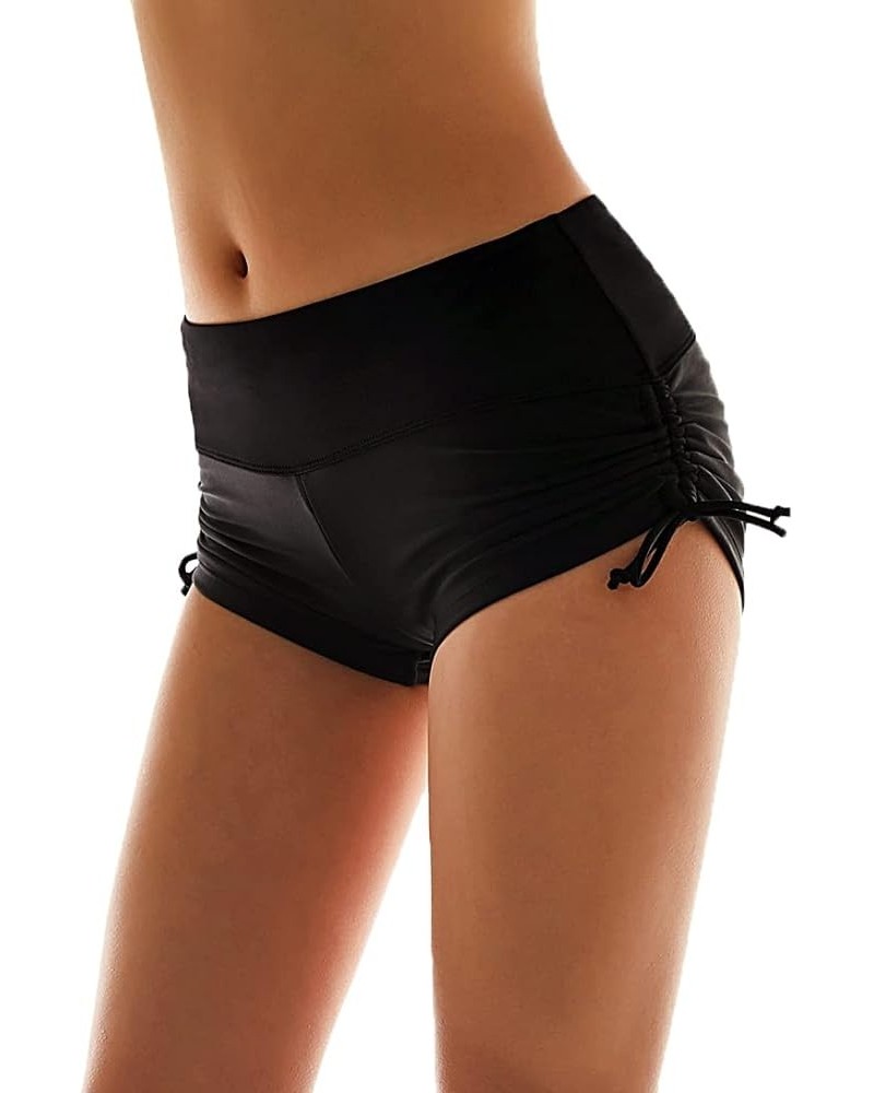 Classical Women's Swim Boardshorts Beach Bikini Bottoms with Adjustable Ties 7 Color XS-XXL Black $11.19 Swimsuits