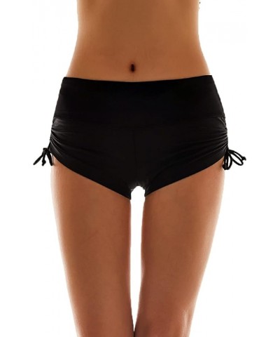 Classical Women's Swim Boardshorts Beach Bikini Bottoms with Adjustable Ties 7 Color XS-XXL Black $11.19 Swimsuits