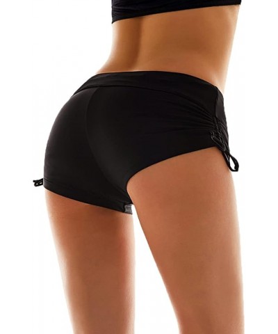 Classical Women's Swim Boardshorts Beach Bikini Bottoms with Adjustable Ties 7 Color XS-XXL Black $11.19 Swimsuits