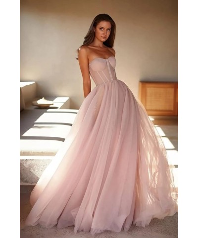 Sweetheart Ball Gown Prom Dress 2023 Tulle Long Women Formal Evening Gowns Red $34.85 Dresses