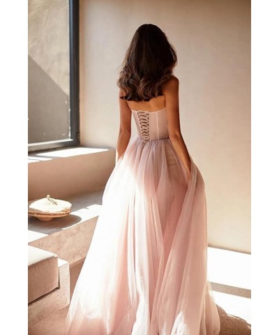 Sweetheart Ball Gown Prom Dress 2023 Tulle Long Women Formal Evening Gowns Red $34.85 Dresses