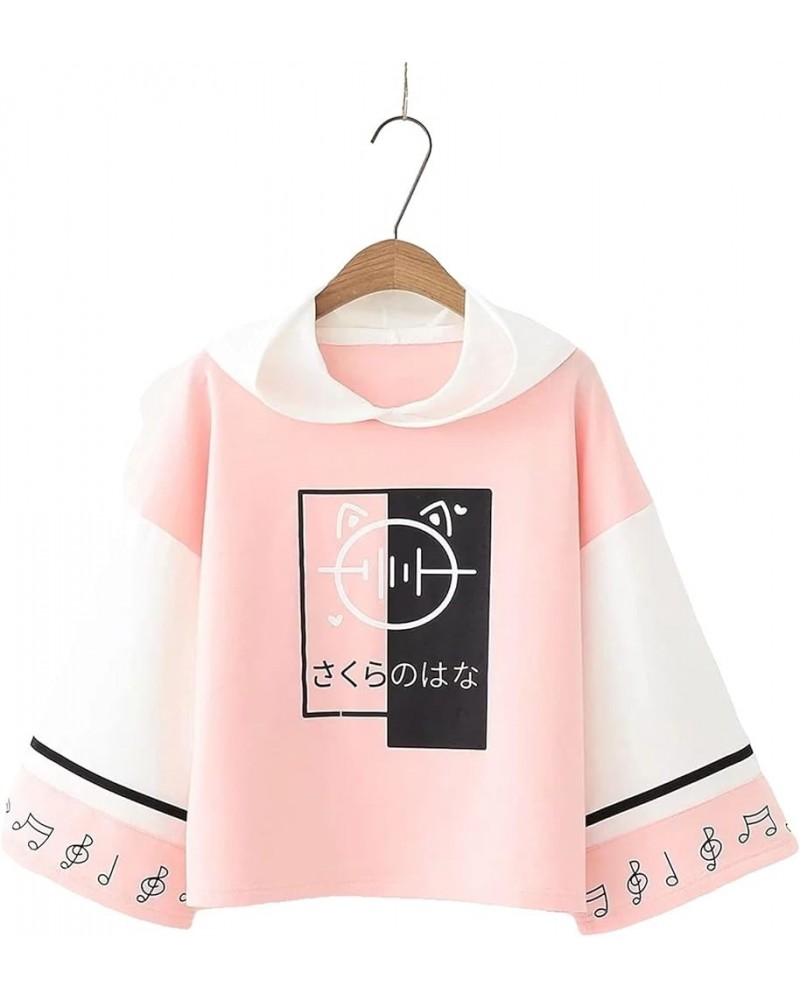 Kawaii Hoodie for Womens - Kawaii Hoodie Autumn New Girl Cartoon Hooded Long Sleeved Sweater (Color : Blue, Size : One Size) ...