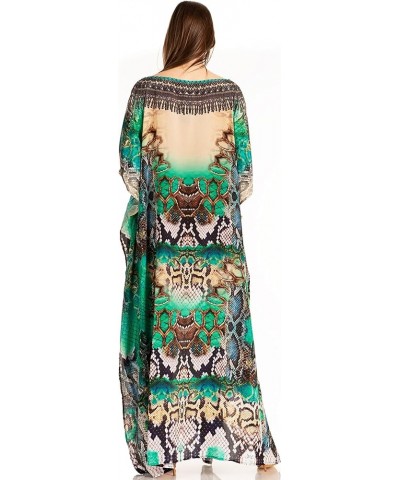 Jabari Women's Maxi Short Sleeve Long Beach Kaftan Dress Boho Loose Gown 416 $32.99 Dresses