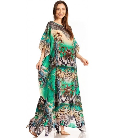 Jabari Women's Maxi Short Sleeve Long Beach Kaftan Dress Boho Loose Gown 416 $32.99 Dresses