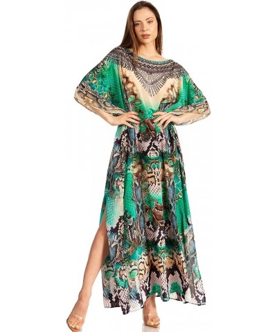 Jabari Women's Maxi Short Sleeve Long Beach Kaftan Dress Boho Loose Gown 416 $32.99 Dresses