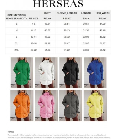 Womens Lightweight Windbreaker Raincoat Waterproof Packable Outdoor Rain Jackets with Hood Pink $26.40 Coats