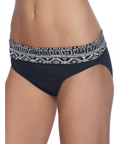 Women's Standard Mid Waist Full Coverage Bikini Bottom Swimsuit Cascades Print $8.77 Swimsuits