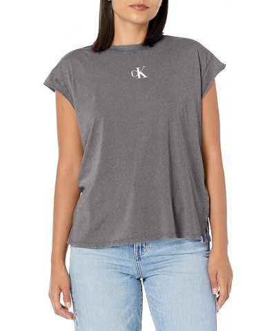 Women's Minimal Logo Short Sleeve Tee Cut Shirt Forged Iron $11.34 T-Shirts