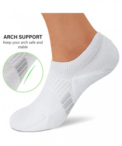 No Show Socks Womens Low Cut Ankle Socks White Black Athletic Running Socks Cushioned Size 8-10 $19.49 Activewear