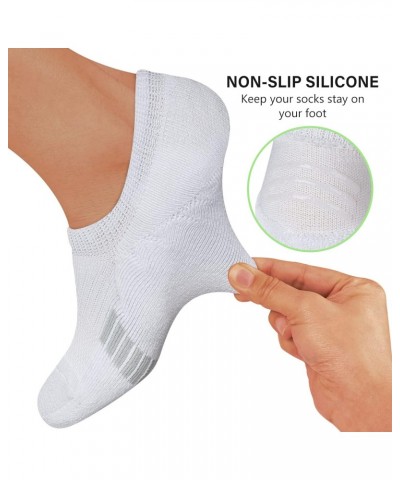 No Show Socks Womens Low Cut Ankle Socks White Black Athletic Running Socks Cushioned Size 8-10 $19.49 Activewear