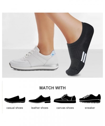 No Show Socks Womens Low Cut Ankle Socks White Black Athletic Running Socks Cushioned Size 8-10 $19.49 Activewear