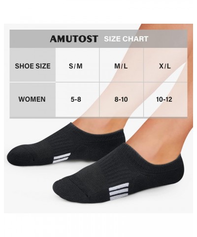 No Show Socks Womens Low Cut Ankle Socks White Black Athletic Running Socks Cushioned Size 8-10 $19.49 Activewear