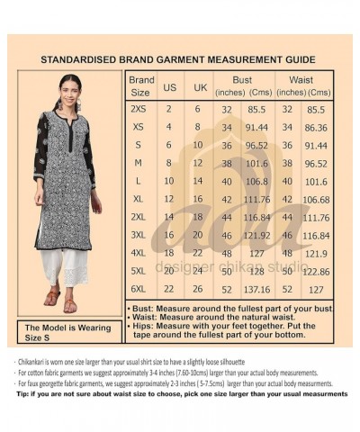 Indian Hand Embroidered Latest Chikankari Cotton Kurta Kurti Tunic for Women A196622 Mustard $33.54 Tops