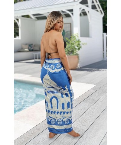 Women's Batik Sarongs Bikinis Long Vacation Pareos Beach Dashiki Cover Ups Beachwear Dress Women Sarong for Swimwear Monument...