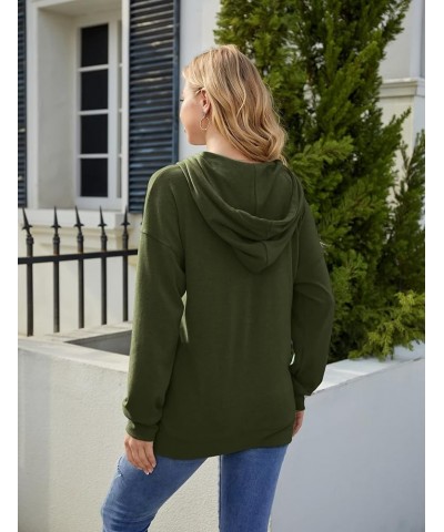 Women Casual Hoodie Long Sleeves Fashion Pullover Sweatshirts Loose Fit Tunic Winter Tops Comfy Shirts A- Hoodie Green $20.58...