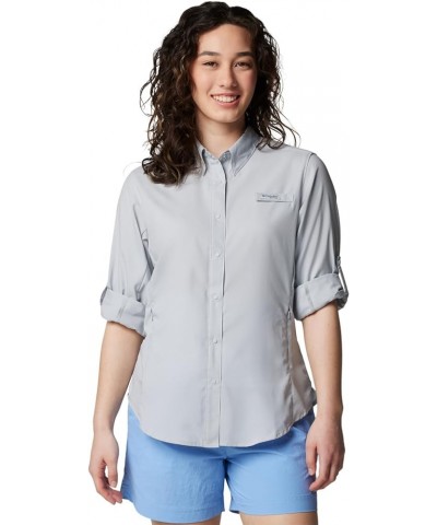 Women's Tamiami Ii Long Sleeve Shirt Cirrus Grey $23.61 Blouses