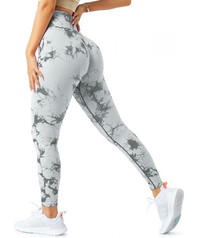 Women Seamless Workout Leggings with Pockets Scrunch Butt Lifting Gym Leggings High Waisted Yoga Pants 1 Tiedye Lightgrey $11...