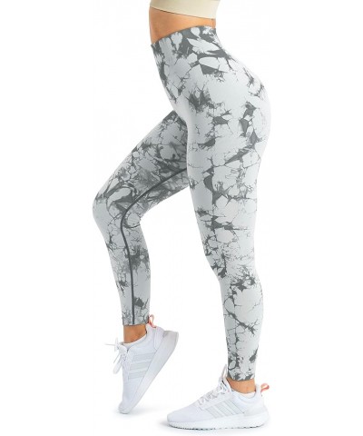 Women Seamless Workout Leggings with Pockets Scrunch Butt Lifting Gym Leggings High Waisted Yoga Pants 1 Tiedye Lightgrey $11...