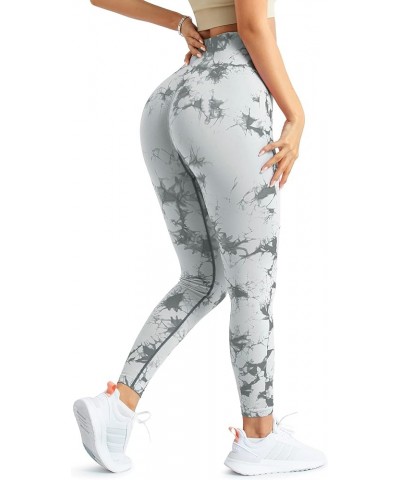 Women Seamless Workout Leggings with Pockets Scrunch Butt Lifting Gym Leggings High Waisted Yoga Pants 1 Tiedye Lightgrey $11...