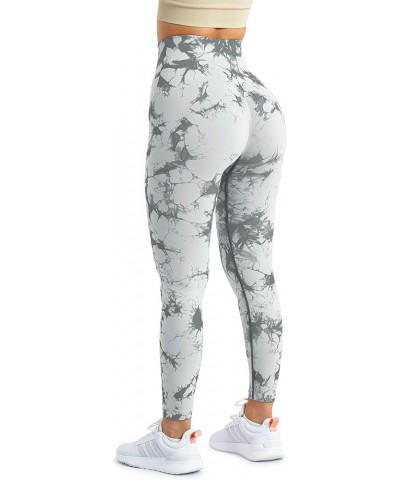 Women Seamless Workout Leggings with Pockets Scrunch Butt Lifting Gym Leggings High Waisted Yoga Pants 1 Tiedye Lightgrey $11...