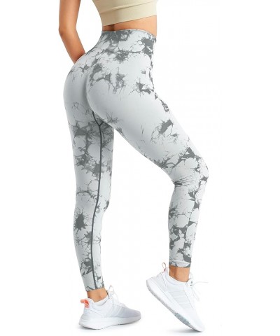 Women Seamless Workout Leggings with Pockets Scrunch Butt Lifting Gym Leggings High Waisted Yoga Pants 1 Tiedye Lightgrey $11...