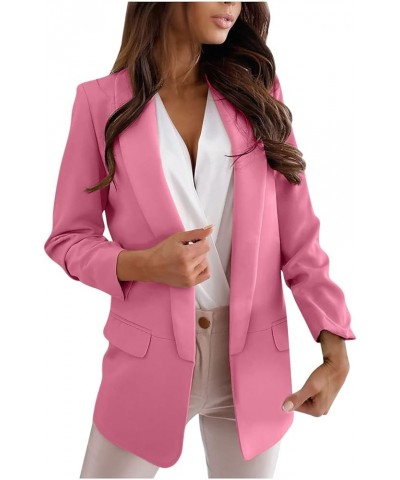 Blazer Jackets for Women Business Casual Tops Blazers Dressy Fashion Open Front Coat Cardigan Work Suit with Pockets 01-hot P...