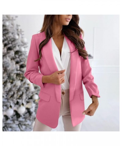 Blazer Jackets for Women Business Casual Tops Blazers Dressy Fashion Open Front Coat Cardigan Work Suit with Pockets 01-hot P...